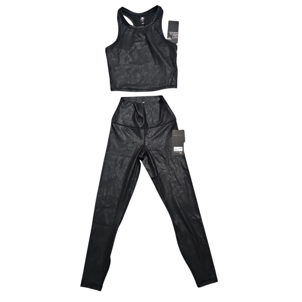 90 DEGREE BY REFLEX Black Women's Activewear Set Size XS